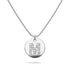 Initials Fabulous Alphabet Letter Necklace White Gold Layered Steel Jewellery